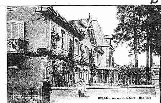 Ville de DELLE Carte postale ancienne